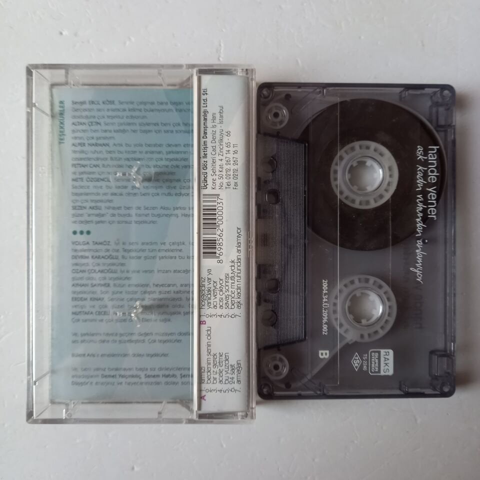 HANDE YENER - AŞK KADIN RUHUNDAN ANLAMIYOR (2004) - KASET 2.EL