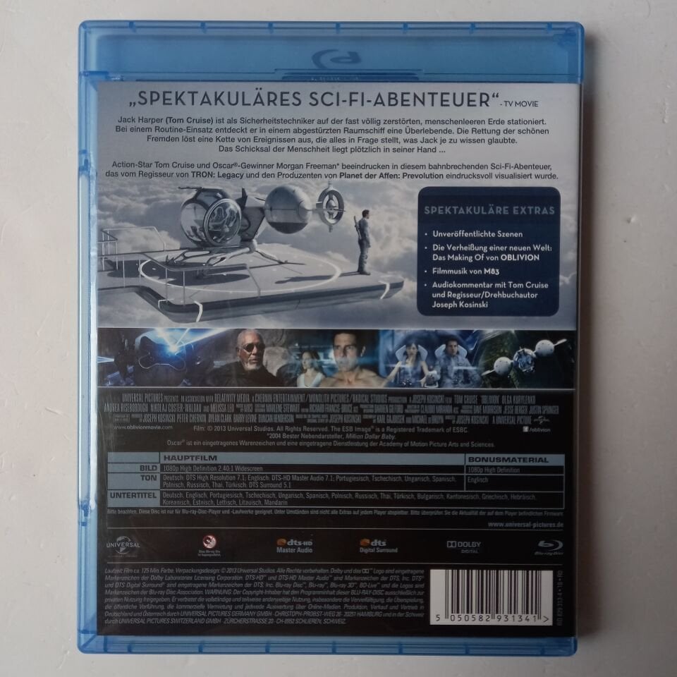 OBLIVION - TOM CRUISE - MORGAN FREEMAN -  BLU-RAY 2.EL