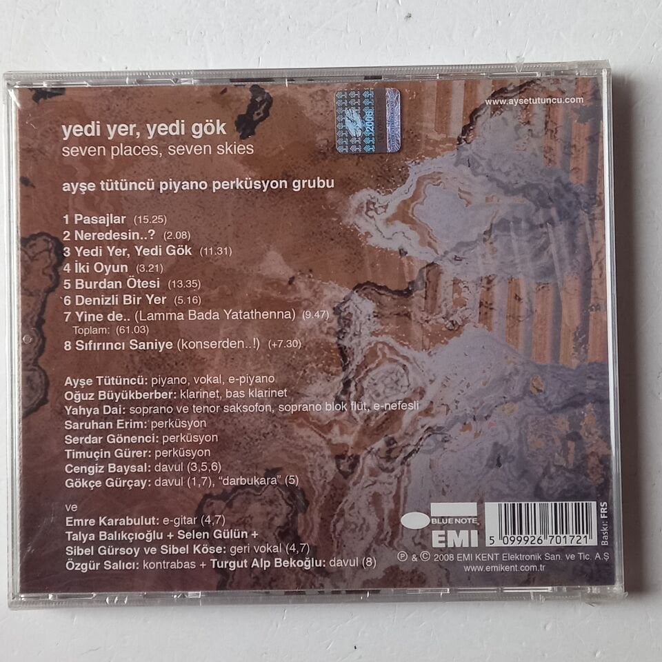 AYŞE TÜTÜNCÜ – YEDİ YER, YEDİ GÖK (2005) - CD AMBALAJINDA SIFIR