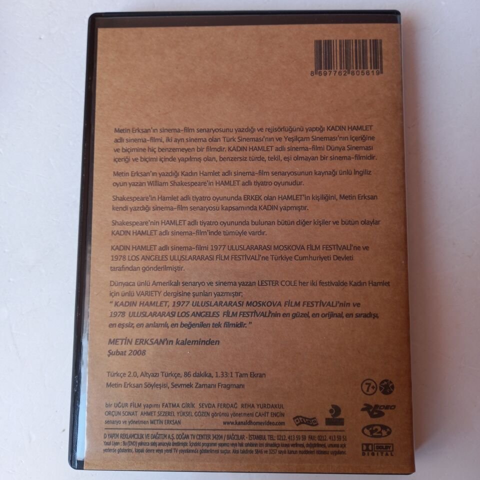 KADIN HAMLET - METİN ERKSAN, FATMA GİRİK - DVD 2.EL