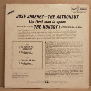 JOSE JIMENEZ – THE FIRST MAN IN SPACE: JOSE JIMENEZ THE ASTRONAUT (1961) LP 2.EL PLAK