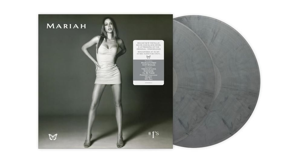 MARIAH CAREY - MARIAH #1'S (1998) - 2LP 2024 METALLIC SILVER AND BLACK SWIRL COLOURED EDITION SIFIR PLAK