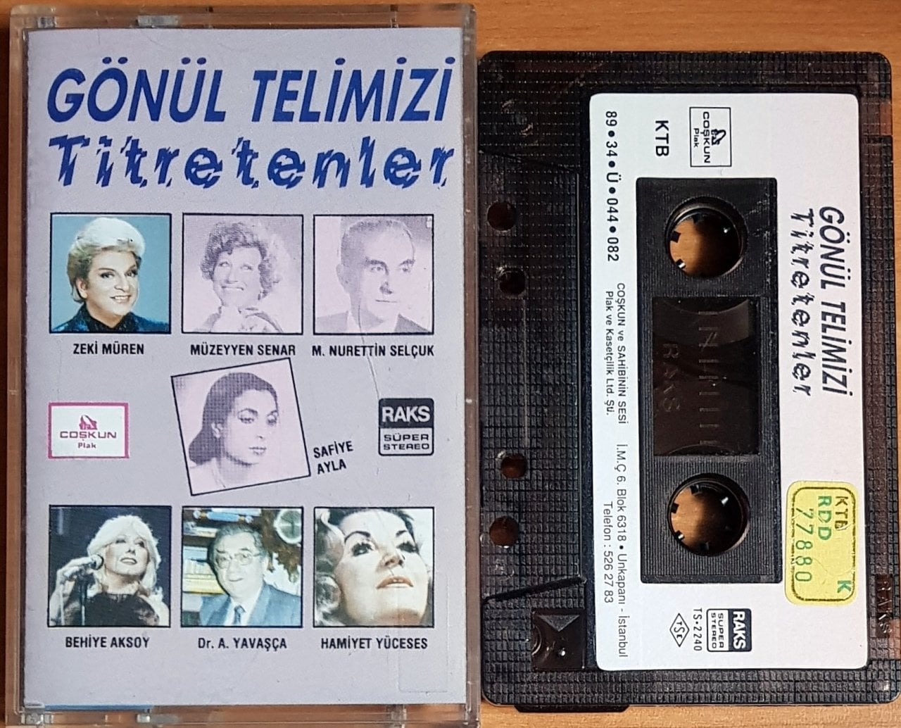 GÖNÜL TELİMİZİ TİTRETENLER / ZEKİ MÜREN, SAFİYE AYLA, BEHİYE AKSOY, MÜZEYYEN SENAR (1989) COŞKUN KASET 2.EL