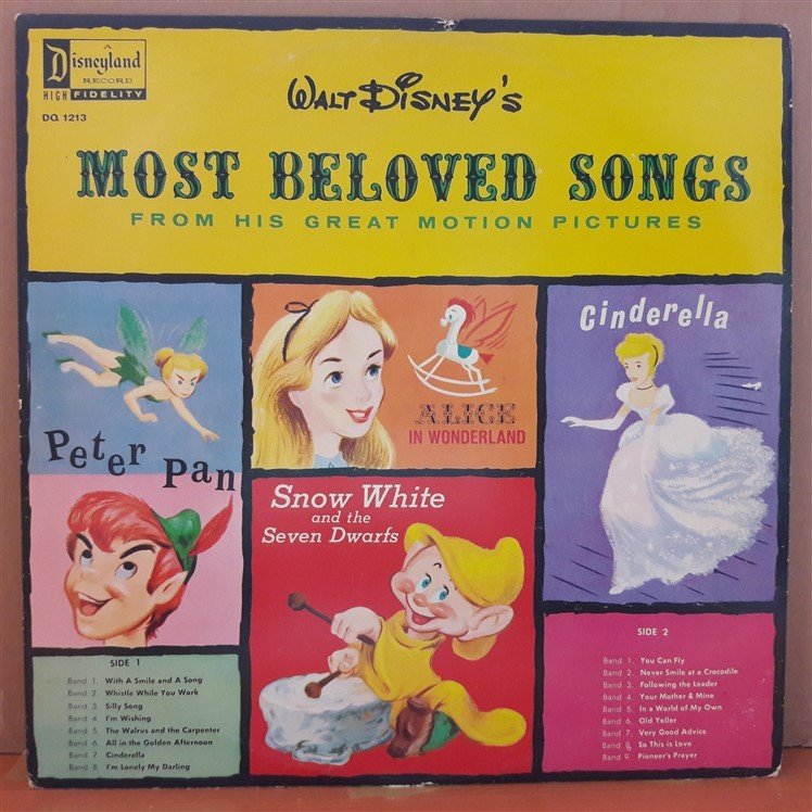 MOST BELOVED SONGS (1964) - WALT DISNEY - LP PLAK 2.EL