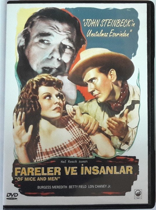 FARELER VE İNSANLAR - OF MICE AND MEN (1939) - BURGESS MEREDITH - DVD 2.EL (JOHN STEINBECK)