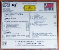 STRAVINSKY: THE FIREBIRD, DER FEUERVOGEL, PULCINELLA / ISRAEL PHILHARMONIC ORCHESTRA, LEONARD BERNSTEIN (1985) - CD DEUTSCHE GRAMMOPHON SIFIR
