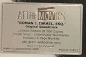 ROMAN J. ISRAEL, ESQ- SOUNDTRACK /MUSIC BY JAMES NEWTON HOWARD (2018) - LP 180GR PURPLE COLOURED SIFIR PLAK