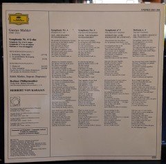 MAHLER: SYMPHONY NO.4, EDITH MATHIS, BERLINER PHILHARMONIKER, KARAJAN - 2.EL PLAK