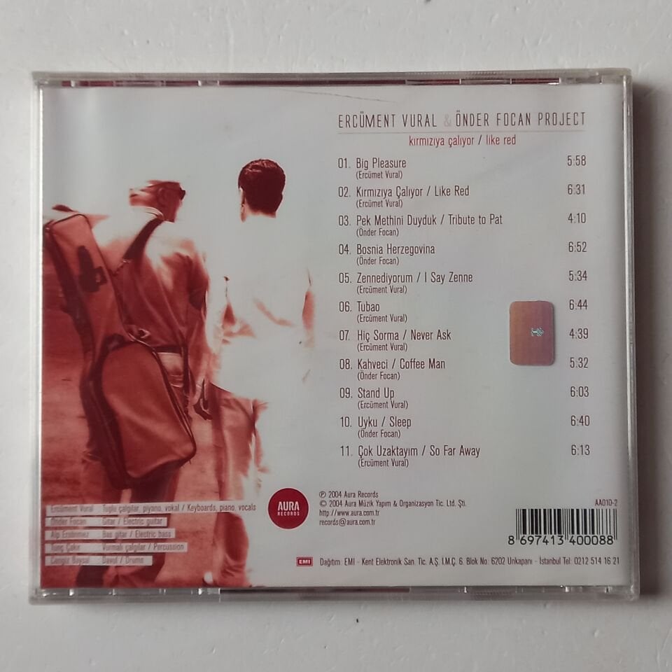 ERCÜMENT VURAL & ÖNDER FOCAN PROJECT – KIRMIZIYA ÇALIYOR / LIKE RED (2004) - CD AMBALAJINDA SIFIR