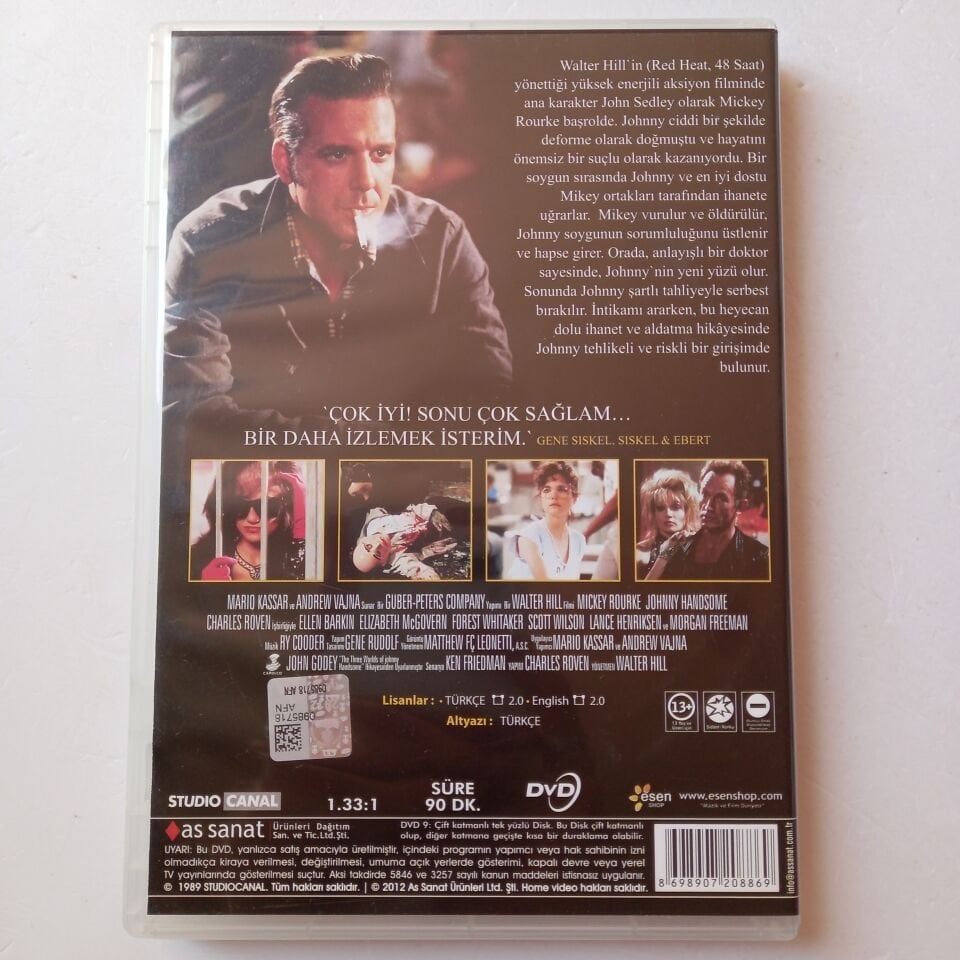 YAKIŞIKLI JOHNNY / JOHNNY HANDSOME - MICKEY ROURKE - DVD 2.EL