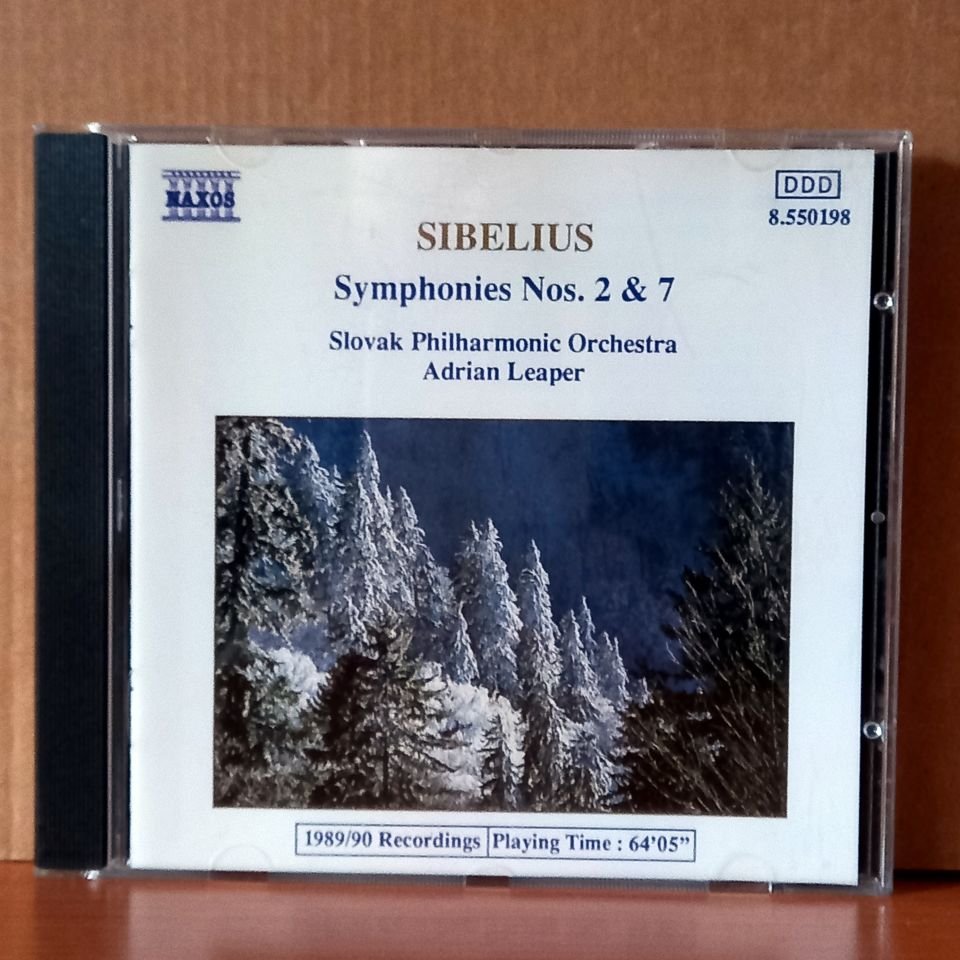 SIBELIUS: SYMPHONIES NOS. 2 & 7 / SLOVAK PHILHARMONIC ORCHESTRA, ADRIAN LEAPER (1991) - CD 2.EL