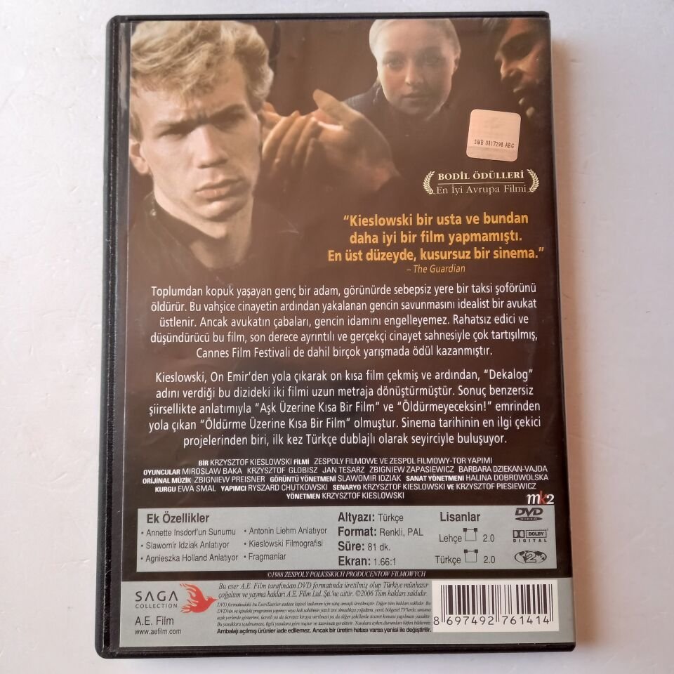 ÖLDÜRME ÜZERİNE KISA BİR FİLM - KRZYSZTOF KIESLOWSKI - DVD 2.EL