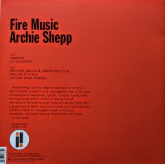 ARCHIE SHEPP - - FIRE MUSIC (1965) - LP 2019 EDITION SIFIR PLAK