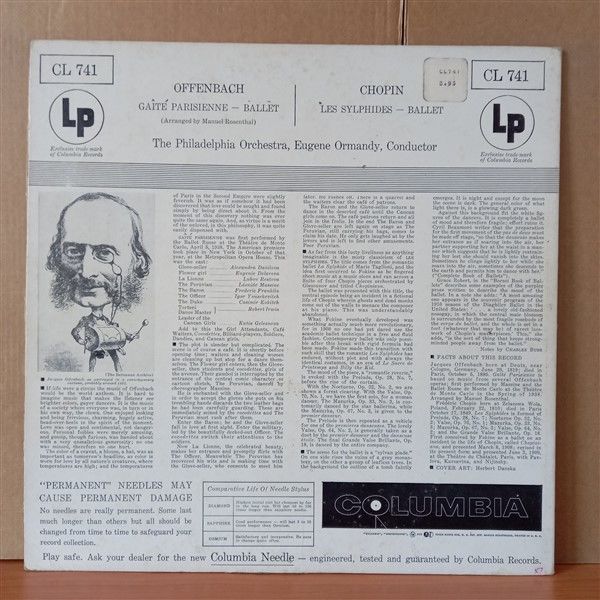 GAITE PARISIENNE - LES SYLPHIDES / THE PHILADELPHIA ORCHESTRA, EUGENE ORMANDY (1955) - LP 2. EL PLAK
