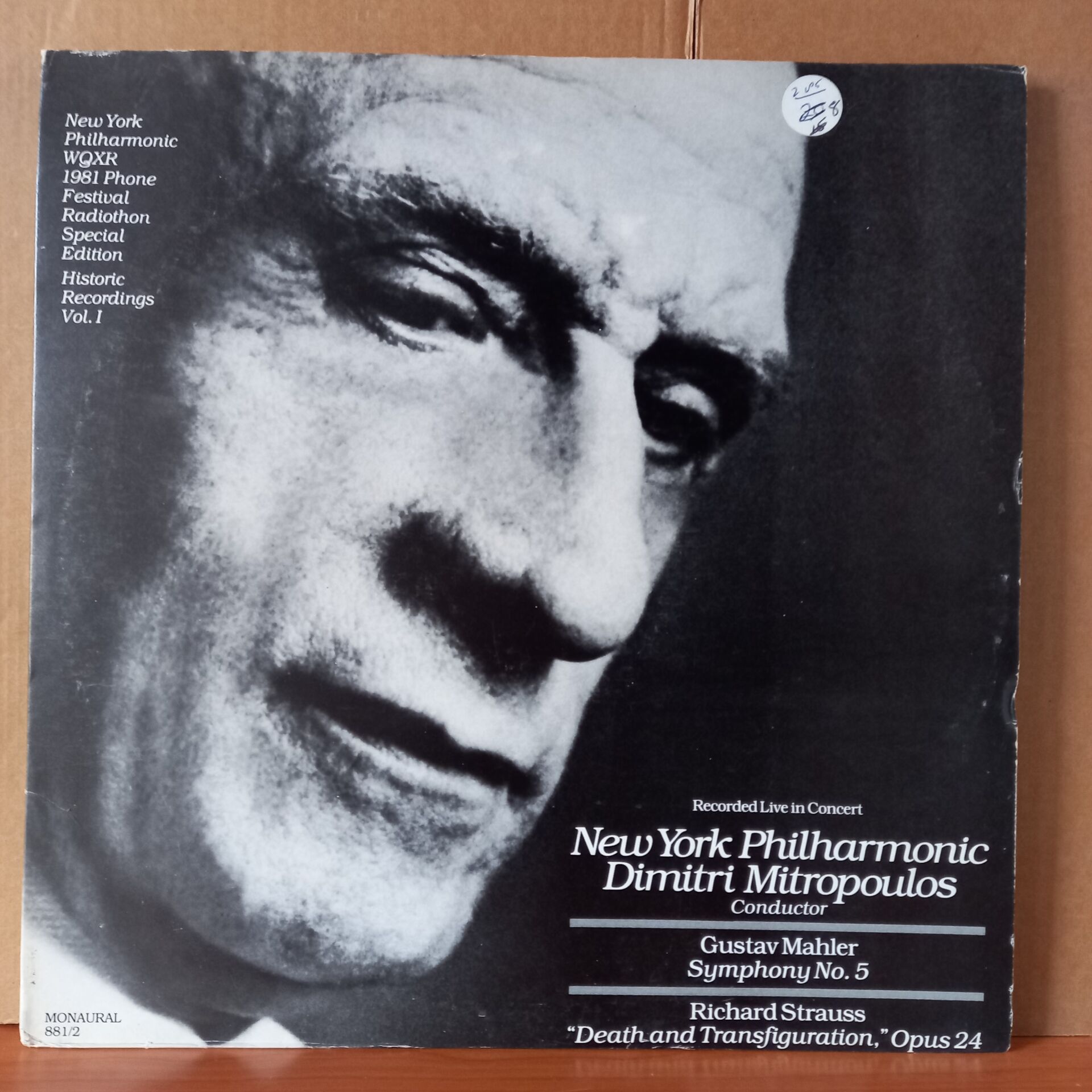 MAHLER SYMPHONY NO. 5, STRAUSS ''DEATH AND TRANSFIGURATION'' / DIMITRI MITROPOULOS, THE NEW YORK PHILHARMONIC ORCHESTRA (1981) - 2LP 2.EL PLAK