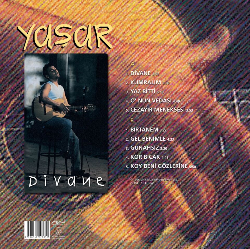 YAŞAR - DİVANE (1996) - LP YENİ BASIM SIFIR PLAK