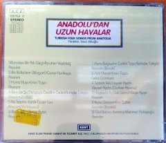 ANADOLU'DAN UZUN HAVALAR / TURKISH FOLK SONGS FROM ANATOLIA / YÖNETEN: FEVZİ ATLIOĞLU CD SIFIR