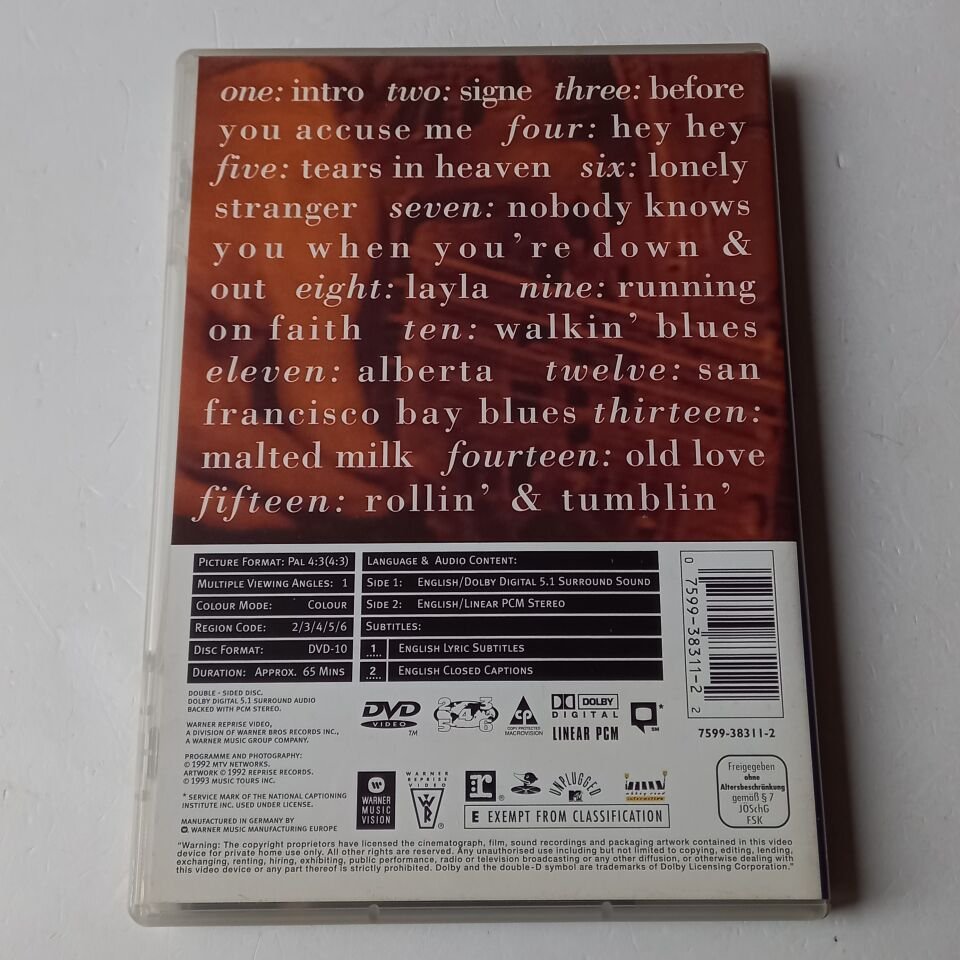 ERIC CLAPTON - UNPLUGGED - DVD 2.EL