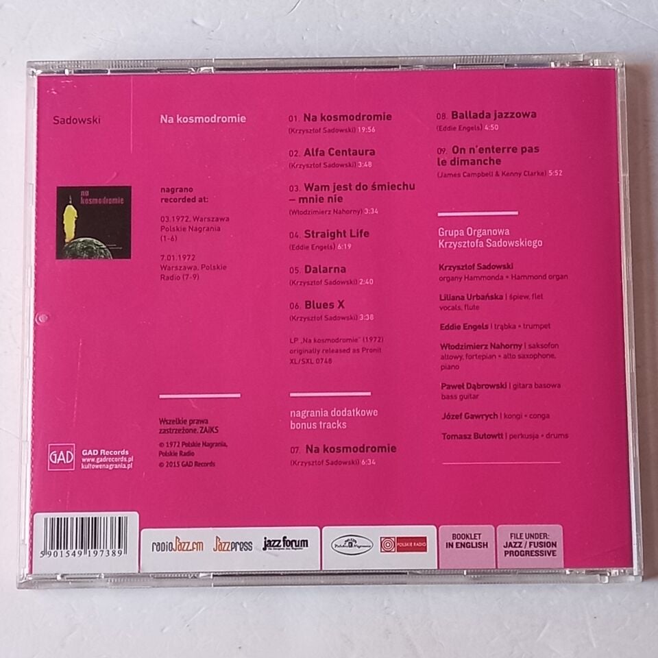 GRUPA ORGANOWA KRZYSZTOFA SADOWSKIEGO – NA KOSMODROMIE (1972) - CD 2015 REMASTERED REISSUE 2.EL