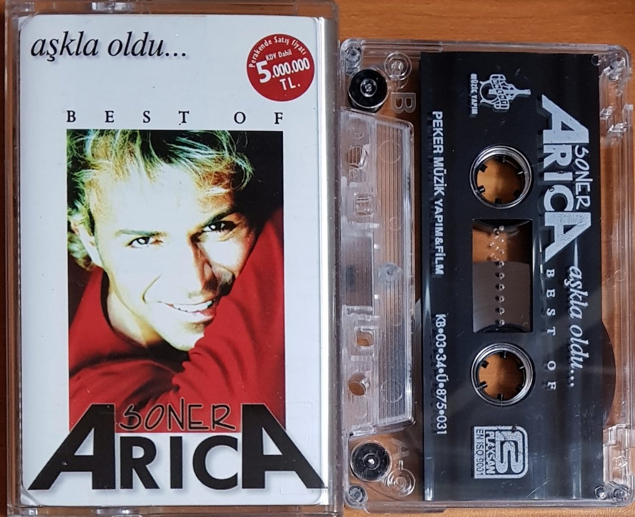 SONER ARICA - BEST OF / AŞKLA OLDU (2003) PEKER MÜZİK YAPIM KASET 2.EL