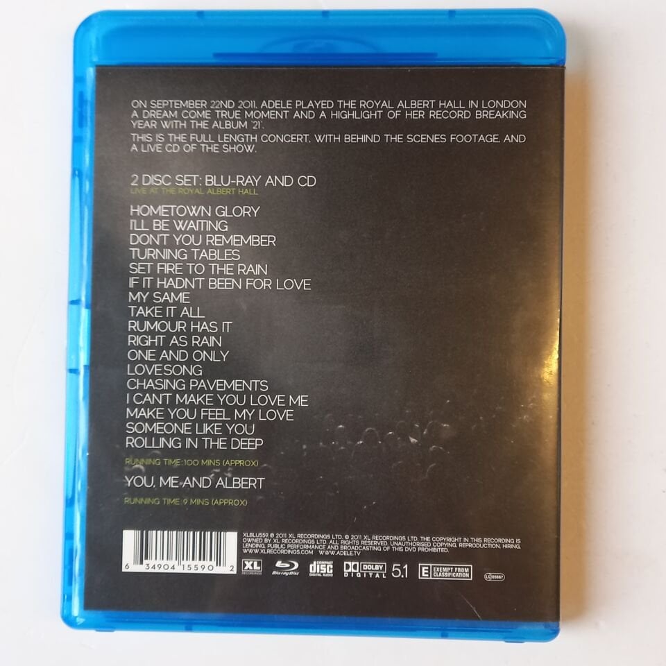 ADELE - LIVE AT THE ROYAL ALBERT HALL - CD + BLU-RAY 2.EL