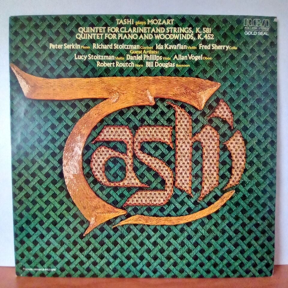 TASHI PLAYS MOZART / QUINTET FOR CLARINET AND STRINGS, K. 581 / QUINTET FOR PIANO AND WOODWINDS, K. 452 (1978) - LP 2.EL PLAK