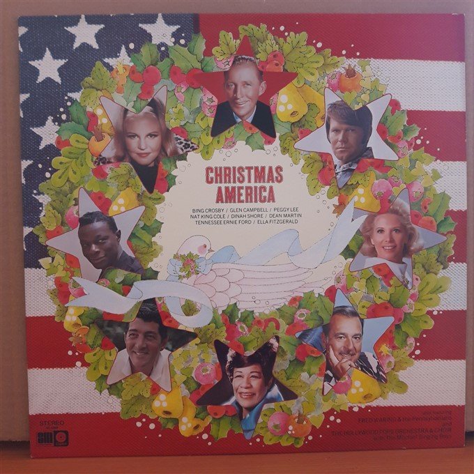 CHRISTMAS AMERICA - NAT KING COLE, ELLA FITZGERALD, DEAN MARTIN, PEGGY LEE - LP 2.EL PLAK