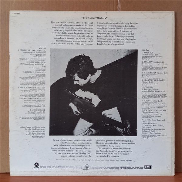 LEO KOTTKE – MUDLARK (1971) - LP 2. EL PLAK