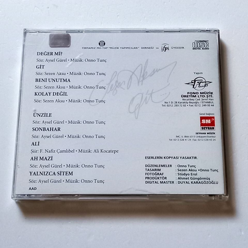 SEZEN AKSU - GİT (1989) - CD 1995 2.EL