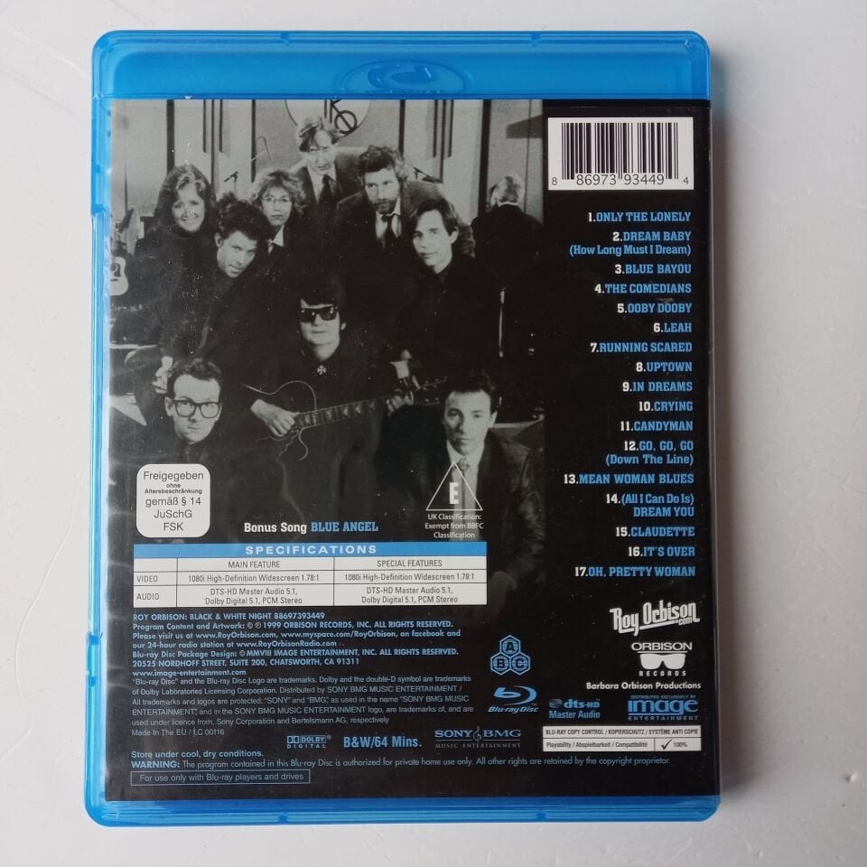 ROY ORBISON - BLACK&WHITE NIGHT - BLU-RAY 2.EL