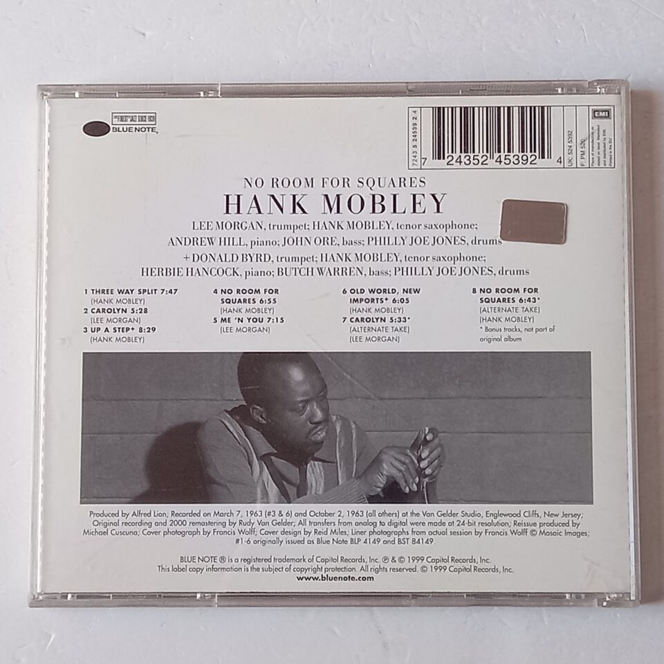 HANK MOBLEY – NO ROOM FOR SQUARES (1964) - CD 1999 REMASTERED REISSUE 2.EL