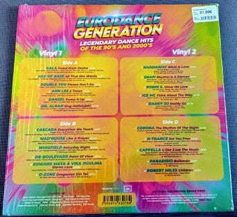 VARIOUS – EURODANCE GENERATION / DR. ALBAN, GALA, ACE OF BASE, SNAP!, ROBERT MILES (2025) - 2LP SIFIR PLAK