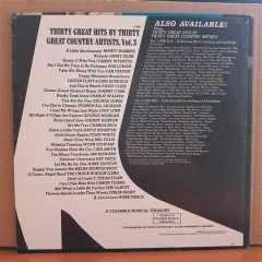 30 GREAT HITS BY 30 GREAT COUNTRY ARTISTS 30*30 VOLUME 3 - LP 2.EL PLAK