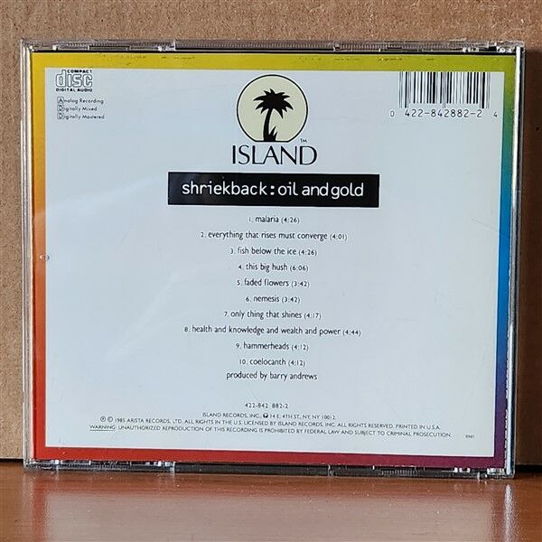 SHRIEKBACK – OIL AND GOLD (1985) - CD 2.EL