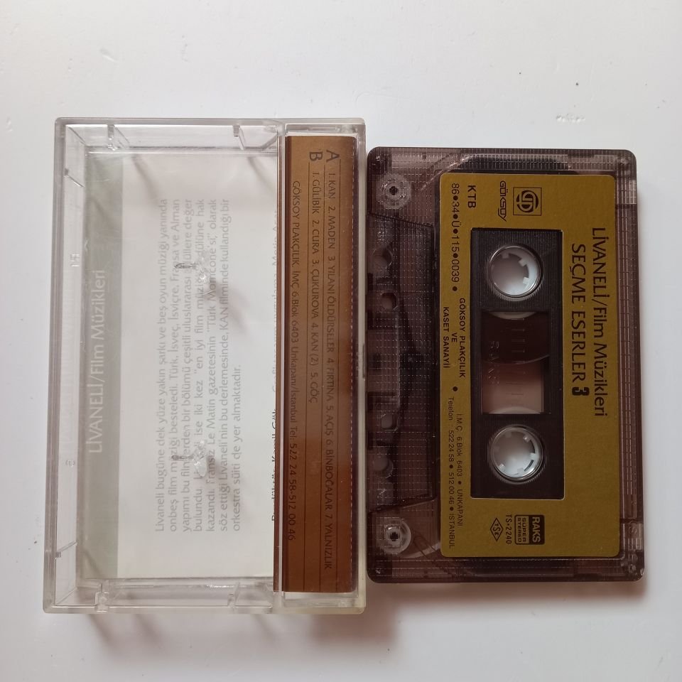 ZÜLFÜ LİVANELİ - FİLM MÜZİKLERİ / SEÇME ESERLER 3 (1986) - KASET 2.EL