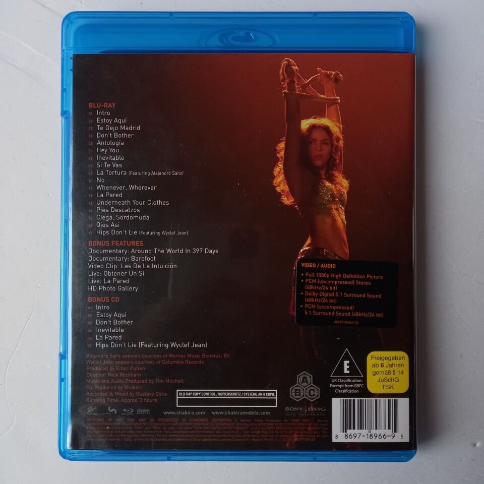 SHAKIRA - ORAL FIXATION TOUR - 2 BLU-RAY 2.EL