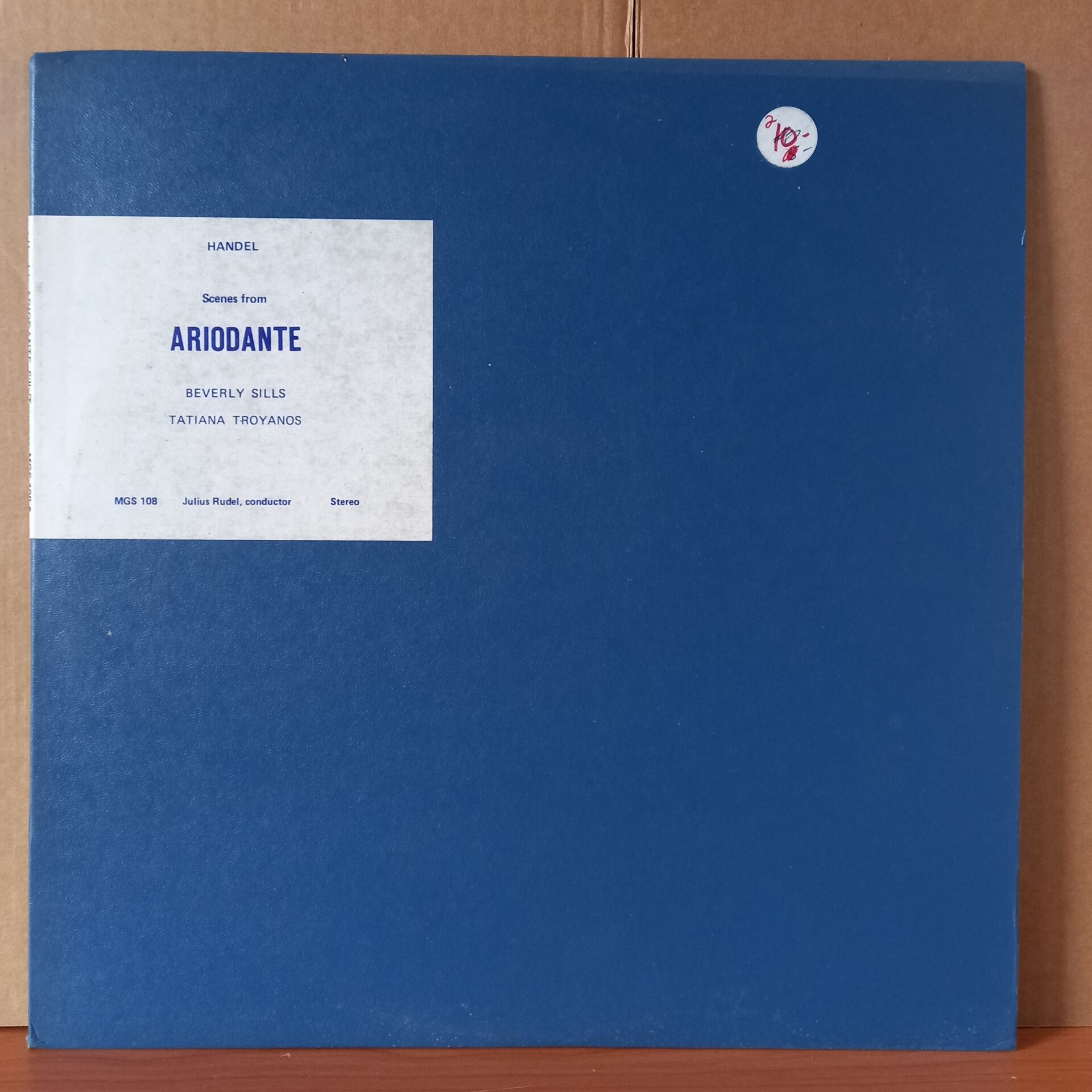 HANDEL / SCENE FROM ARIODANTE / BEVERLY SILLS, TATIANA TROYANOS (1971) - LP 2.EL PLAK