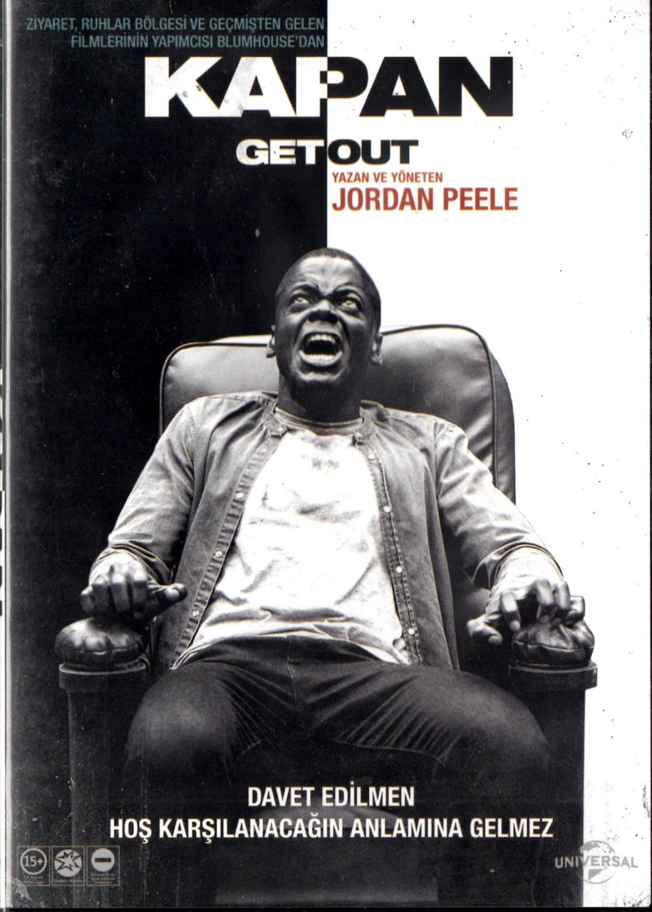 KAPAN - GET OUT - DANIEL KALUUYA - JORDAN PEELE - DVD 2.EL