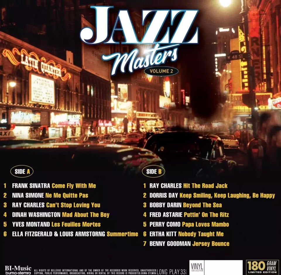 JAZZ MASTERS VOLUME 2 - UNFORGETTABLE VERY BEST OF JAZZ VOLUME 2 İLE AYNI İÇERİK - LP 180GR SIFIR PLAK