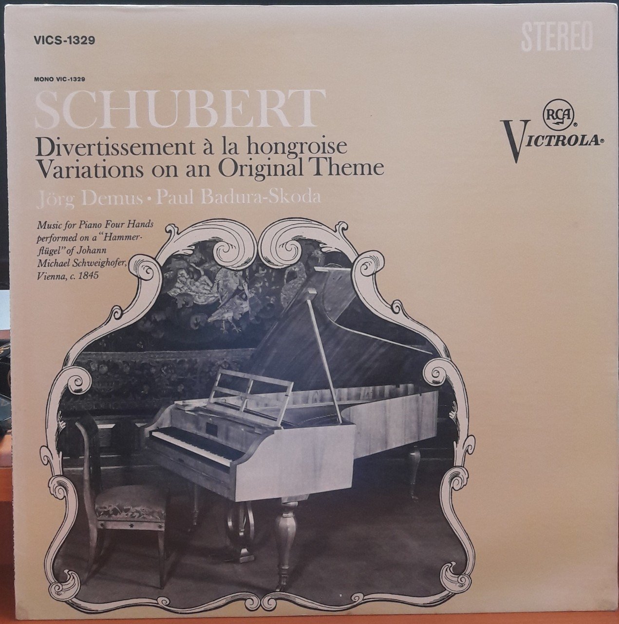 SCHUBERT: DIVERTISSEMENT À LA HONGROISE, JÖRG DEMUS & PAUL BADURA-SKODA (1968) - PLAK 2.EL