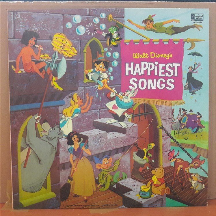 HAPPIEST SONGS (1967) - WALT DISNEY - LP PLAK 2.EL