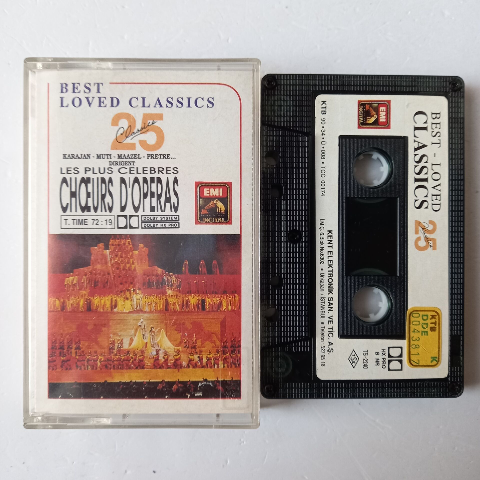BEST LOVED CLASSICS 25 / LES PLUS CELEBRES CHOEURS D'OPERAS (1990) - KASET 2.EL