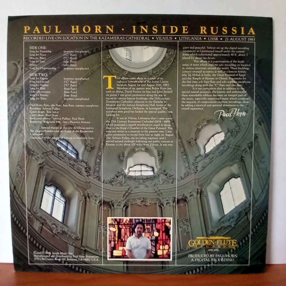 PAUL HORN – INSIDE RUSSIA (1984) - LP 2.EL PLAK