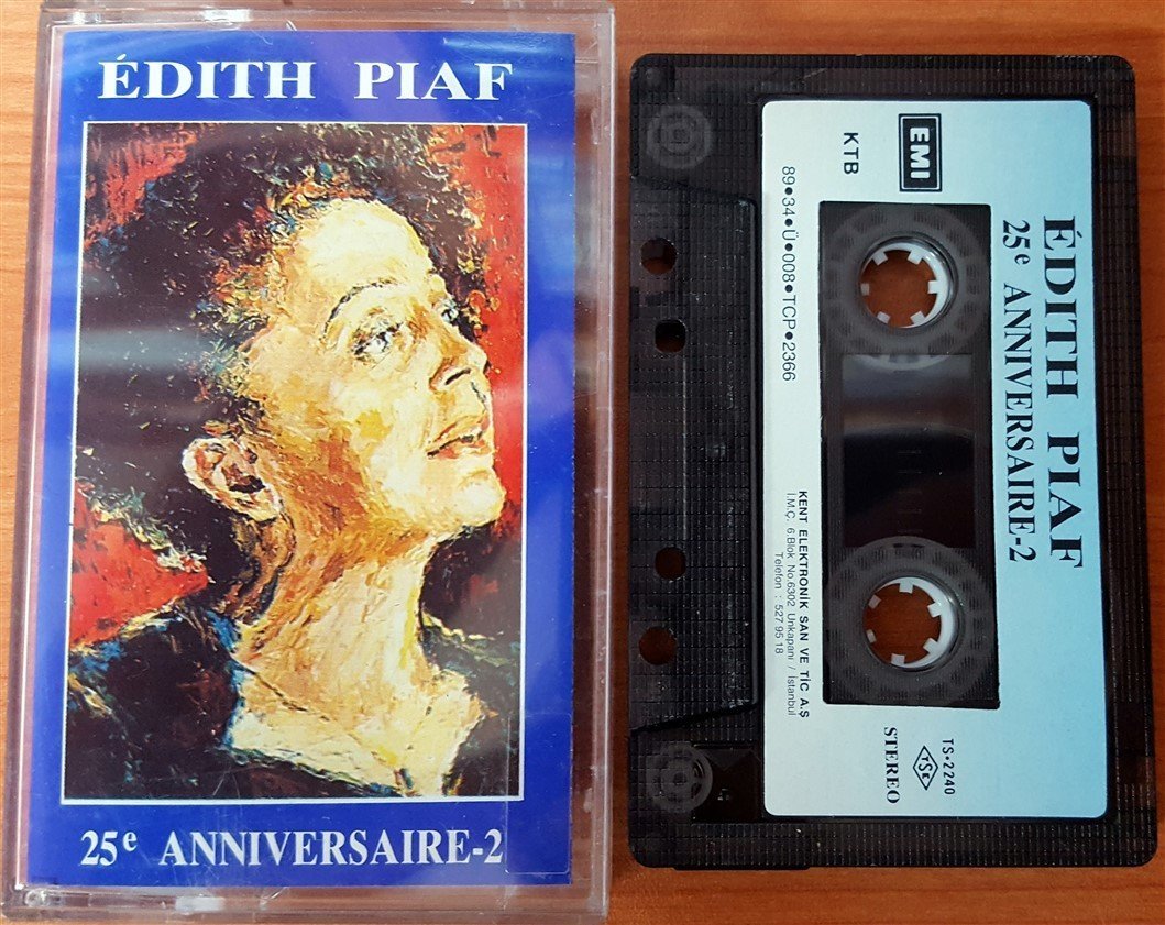 EDITH PIAF - 25e ANNIVERSAIRE-2 (1989) KENT CASSETTE MADE IN TURKEY ''USED''