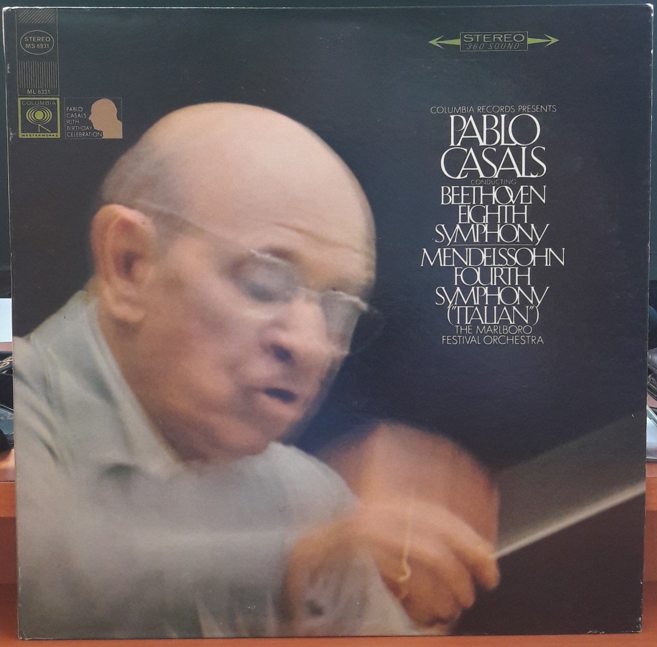 BEETHOVEN: SYMPHONY NO.8, MENDELSSOHN: SYMPHONY NO.4, PABLO CASALS - PLAK 2.EL