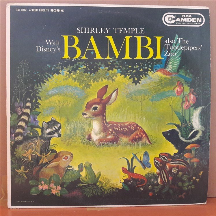 BAMBI (1960) - SHIRLEY TEMPLE - WALT DISNEY - LP PLAK 2.EL