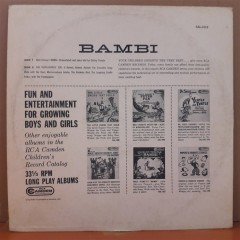 BAMBI (1960) - SHIRLEY TEMPLE - WALT DISNEY - LP PLAK 2.EL
