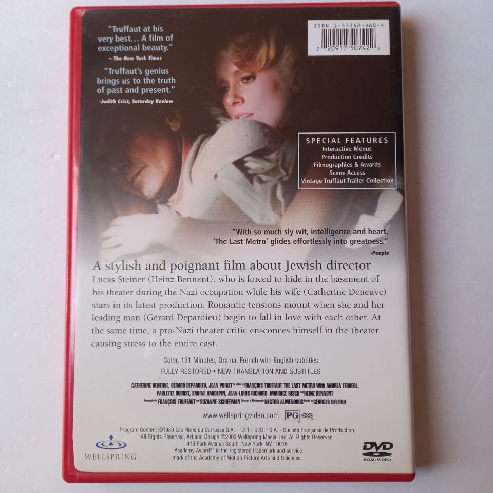 THE LAST METRO - FRANÇOIS TRUFFAUT, CATHERINE DENEUVE - 2DVD 2.EL