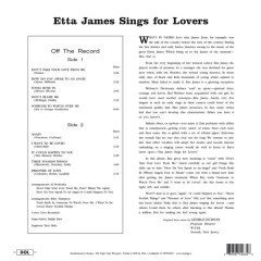 ETTA JAMES - SINGS FOR LOVERS (1962) - LP 180GR 2015 EDITION SIFIR