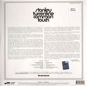 STANLEY TURRENTINE - COMMON TOUCH (1968) - LP BLUE NOTE 180GR SIFIR PLAK